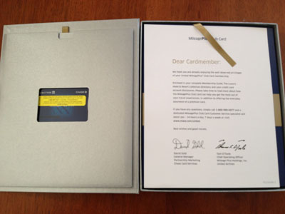 My Chase United Club Visa Arrived ...in a Giant Box! - Travel Codex