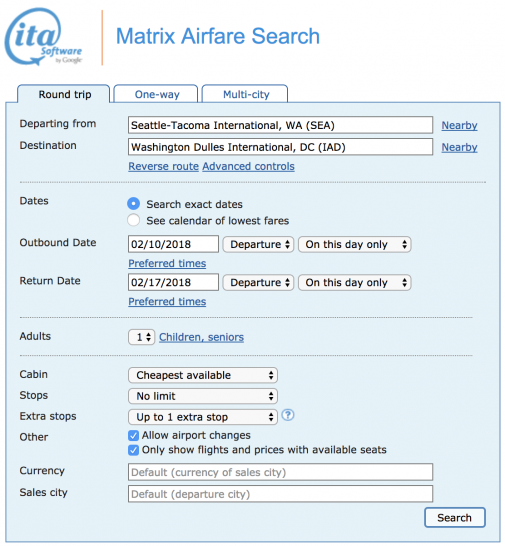 iata travel matrix