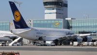 a plane parked at an airport