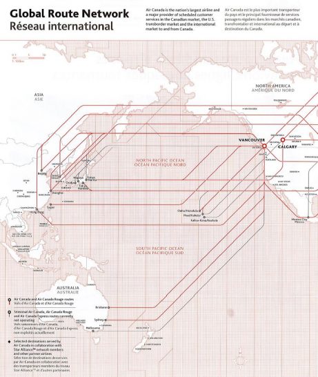 Global Routes, Fleet and Terminal Maps for Air Canada - Travel Codex