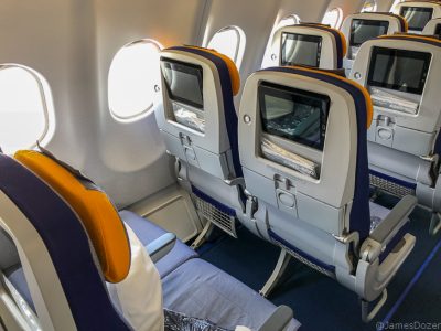 Lufthansa A340 Economy Class, Los Angeles to Frankfurt