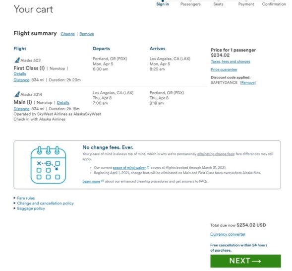 Alaska Airlines "California On Us" Discount Promotion Travel Codex