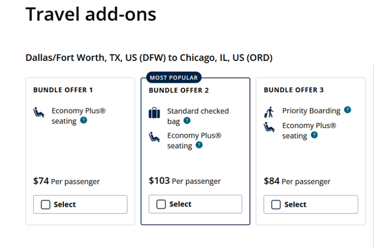 united travel options bundle