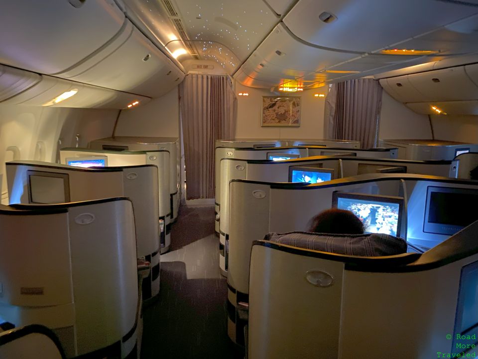 EVA Airways B777-300 Business Class - Cabin