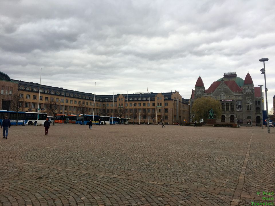 Enjoying a Fall Day in Helsinki - Helsinki Central Station courtyard and Finnish National Theatre