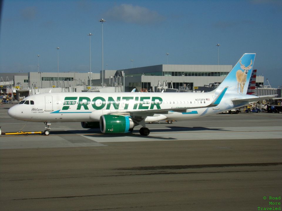 Frontier "Watson the Key Deer" A320 at SFO