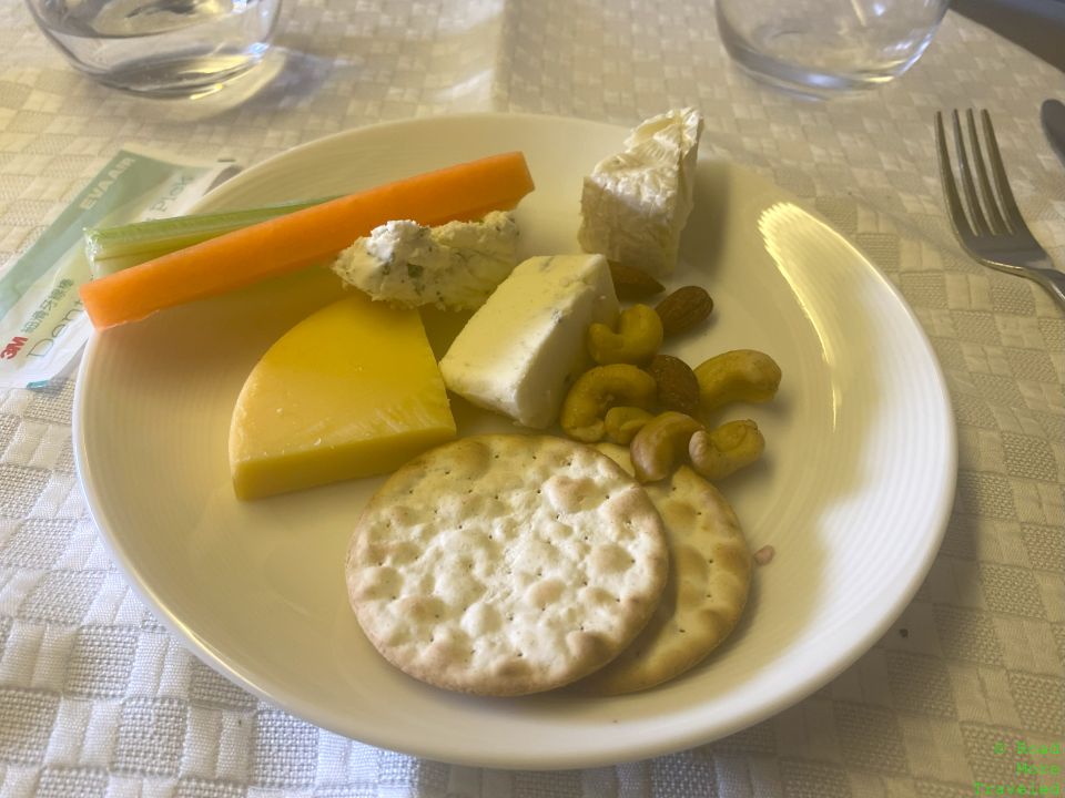 EVA Business Class cheese plate