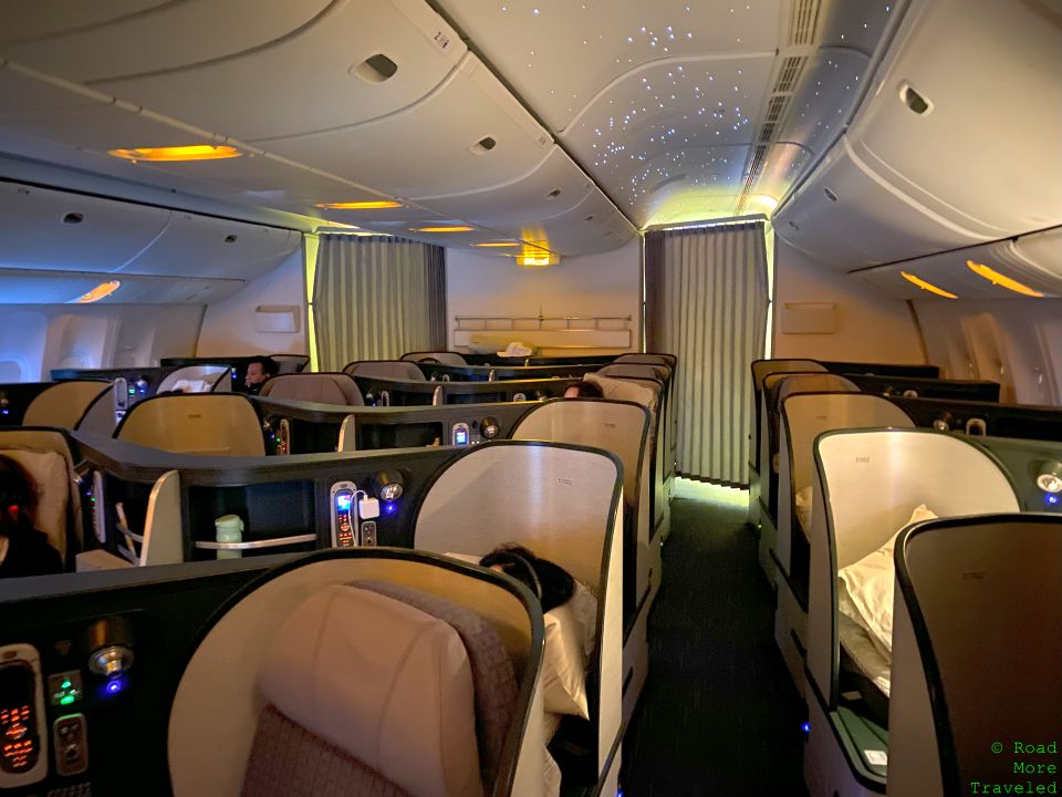 EVA Air B777-300ER Business Class - forward cabin