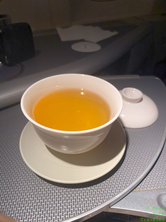 EVA Air B777-300ER Business Class - tea