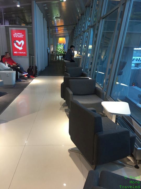 Finnair Lounge HEL window couch seating