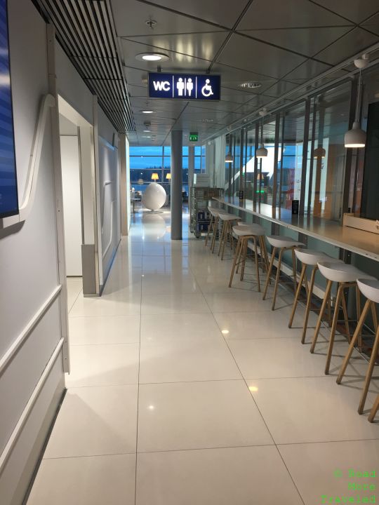 Finnair Lounge Helsinki - terminal view seating area