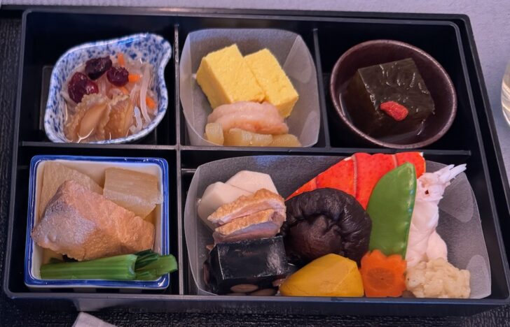 a tray of food in a tray
