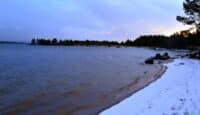 Arctic sunrise, Lake Inari, Finland