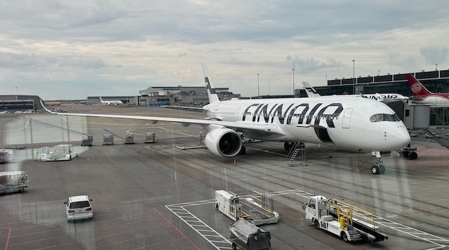 an airplane on the runway