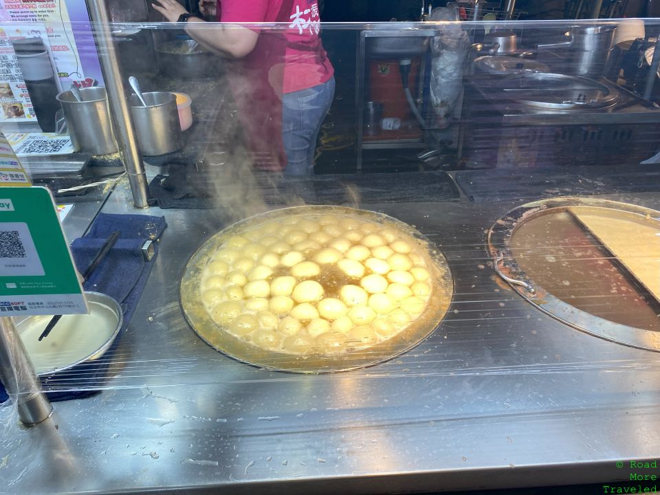 Taro balls in Ningxia Night Market, Taipei