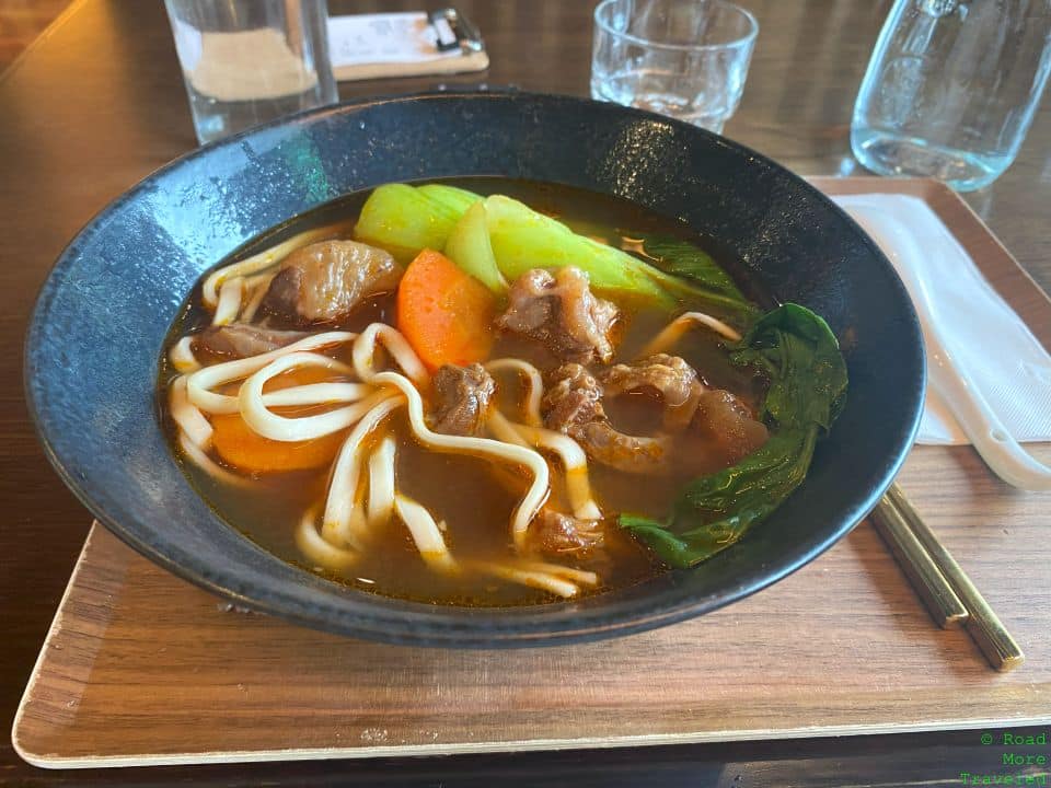 Beef noodle soup at National Palace Museum, Taipei