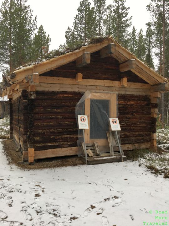 Sami log cabin at SIIDA museum