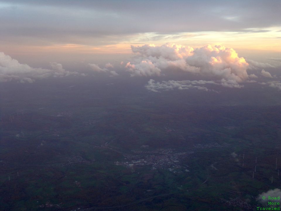 Sunset approaching Frankfurt