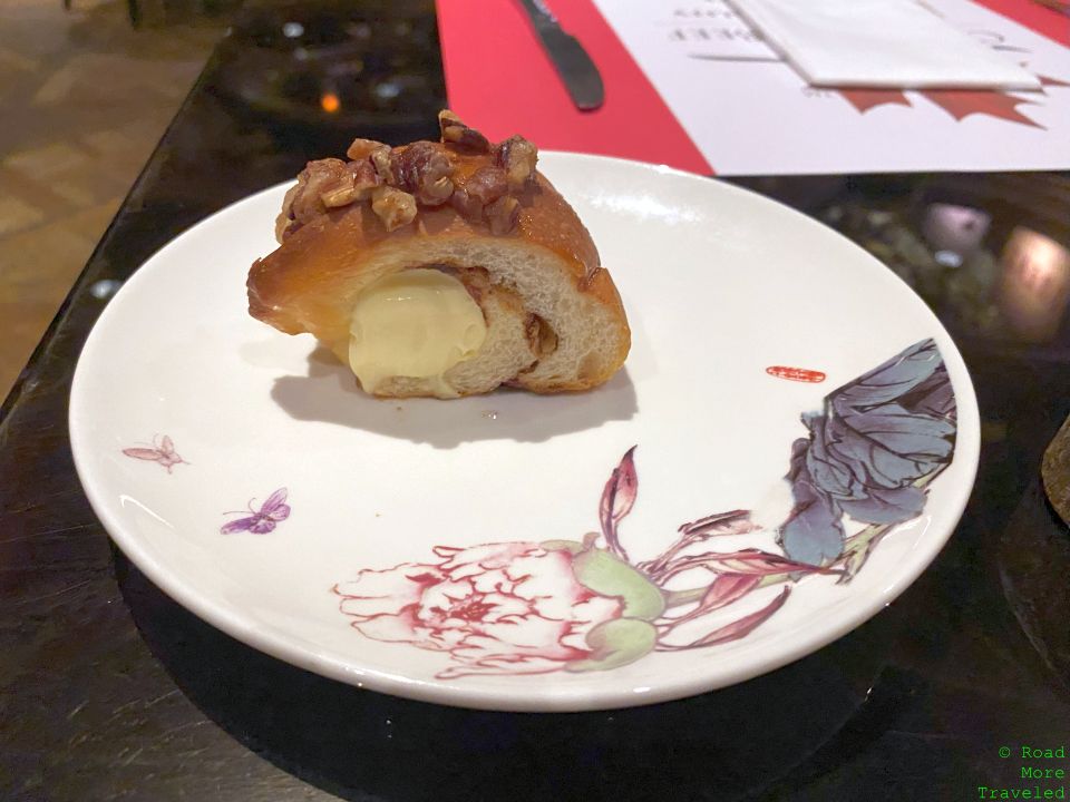 a piece of pastry on a plate