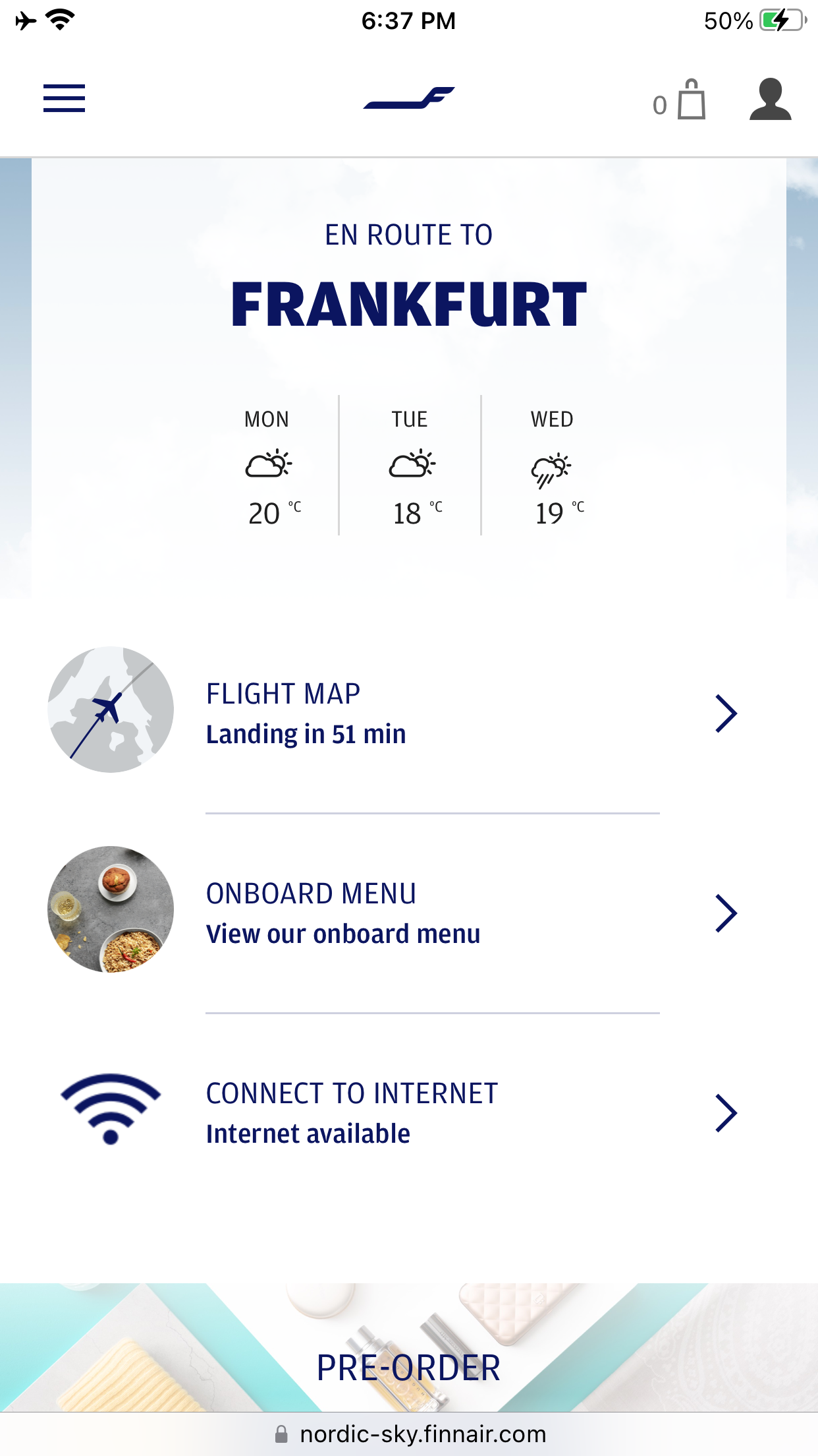 Finnair A319 Business Class - IFE options