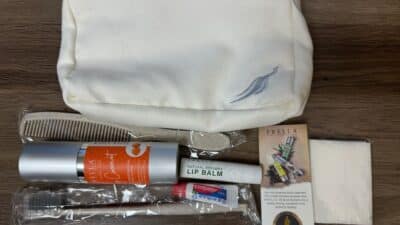 a bag with a bag and a toiletries