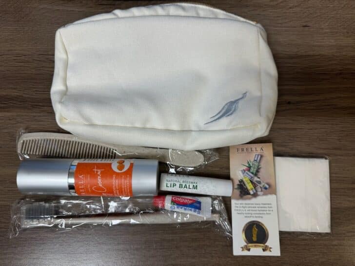 a bag with a bag and a toiletries