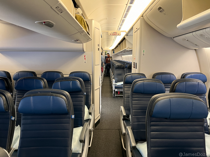 a row of seats in an airplane