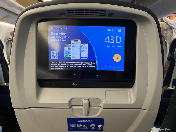 a screen on a plane