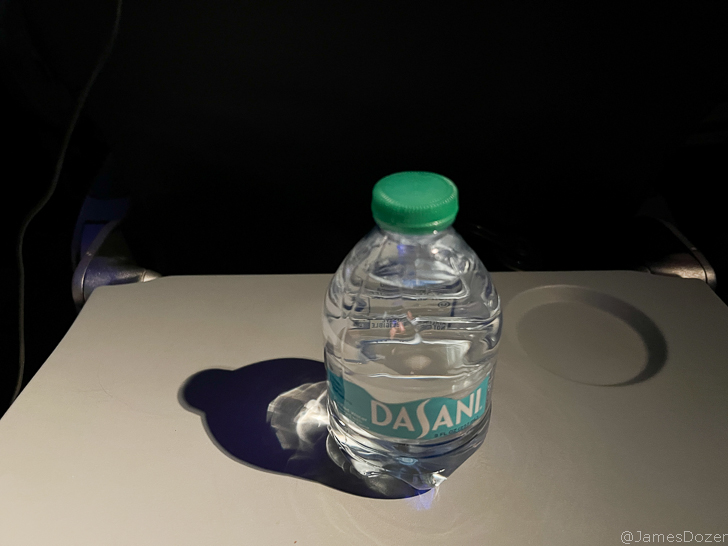 a water bottle on a table