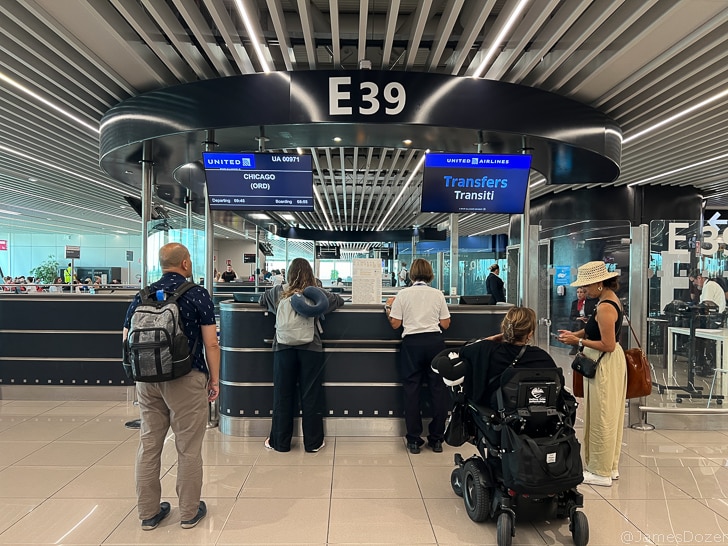 people standing in front of a counter