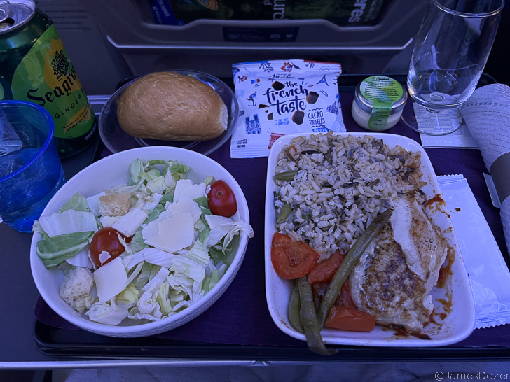 food on a tray on a table