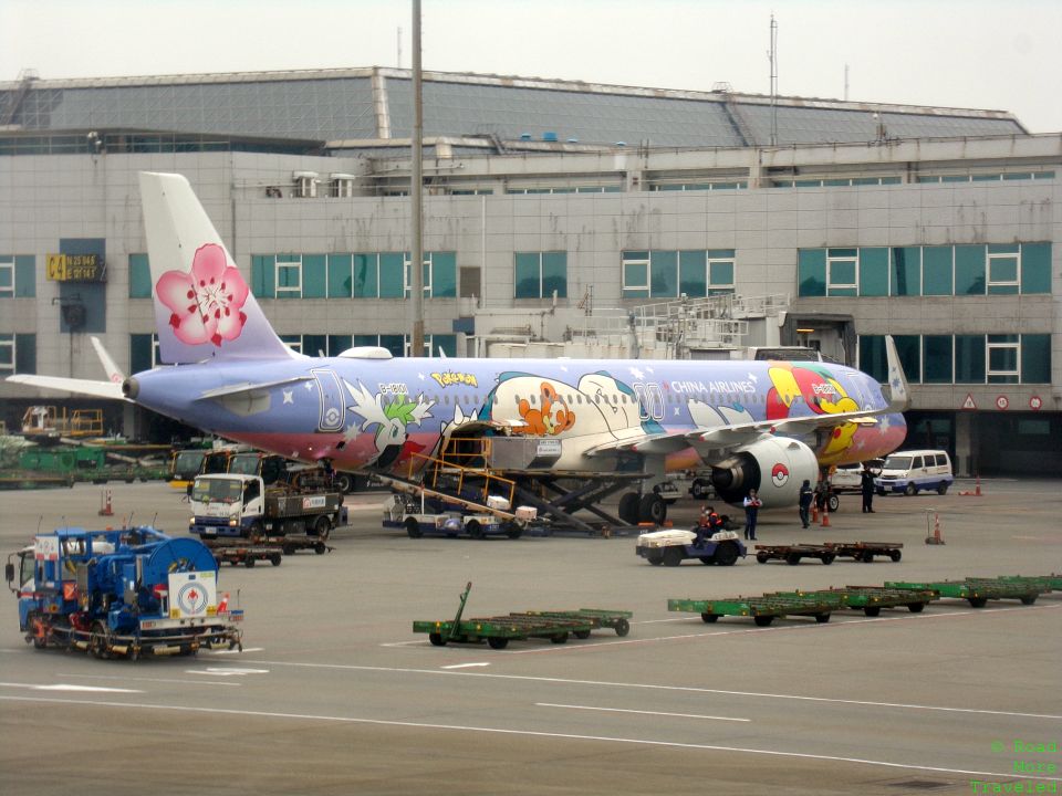 a plane with cartoon characters on it