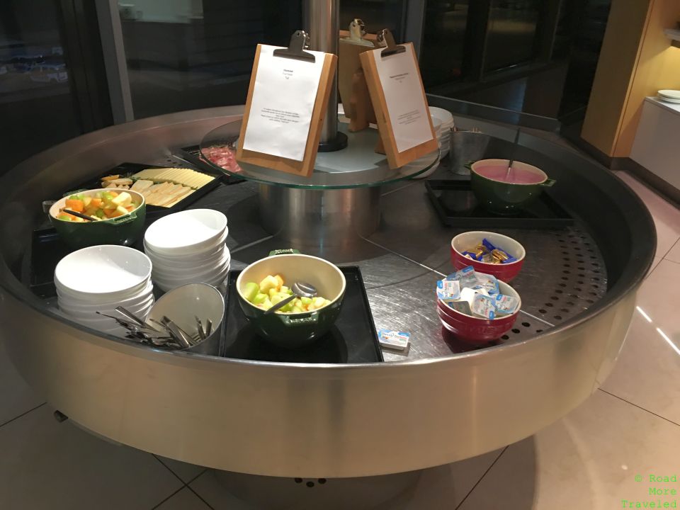 a table with food on it