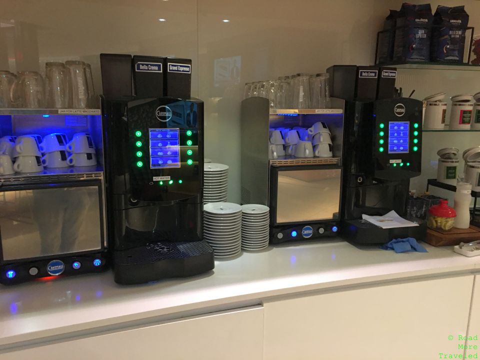 a group of coffee machines on a counter