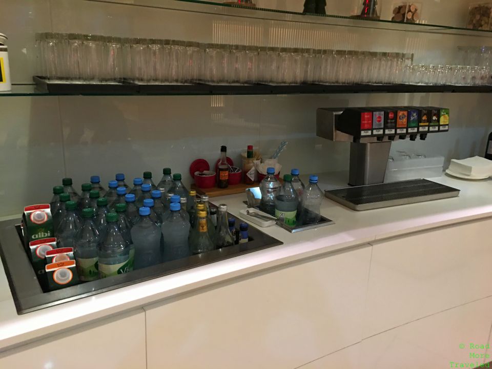 Air Canada Maple Leaf Lounge Frankfurt soft drinks