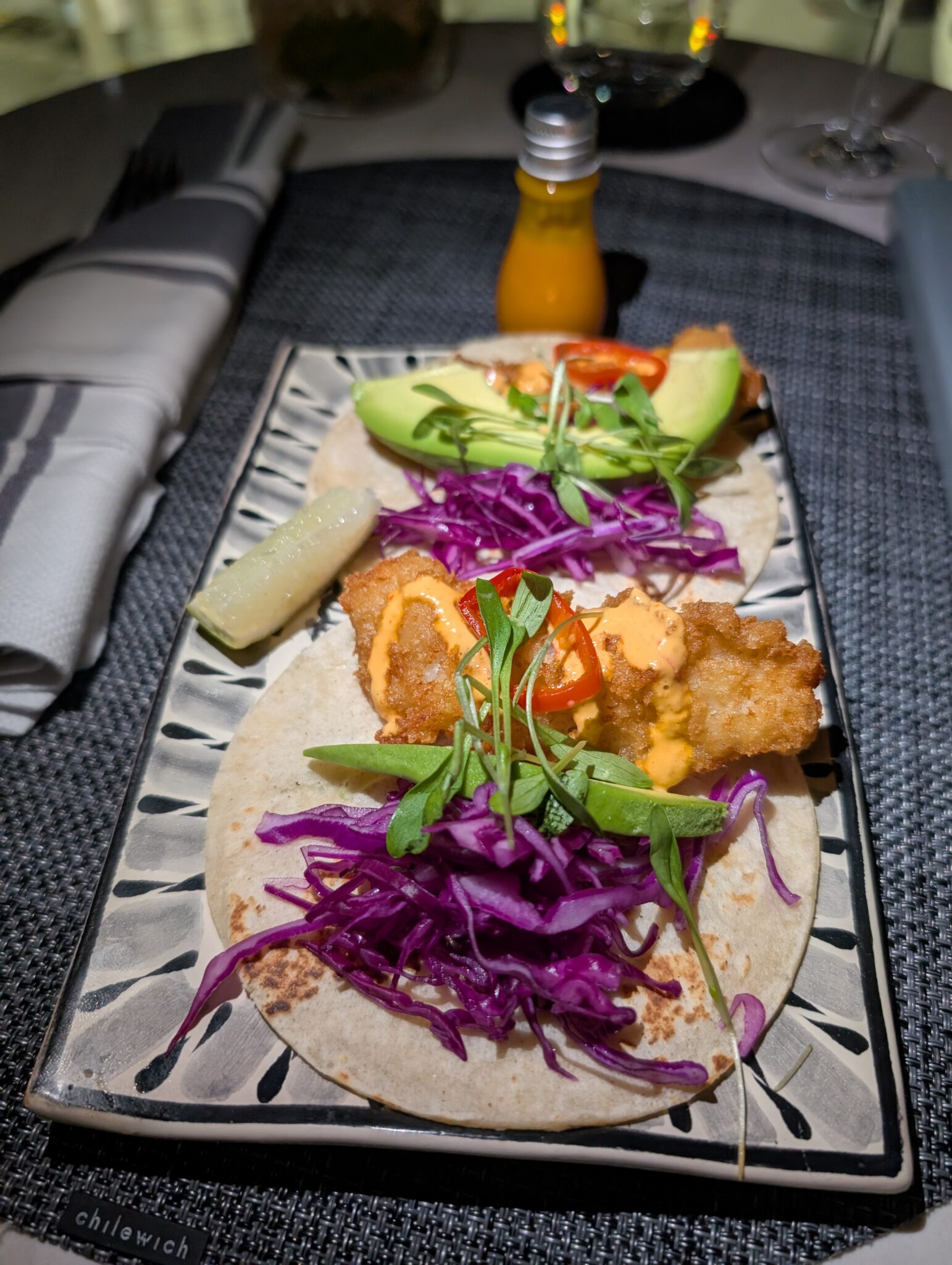 a plate of food on a table