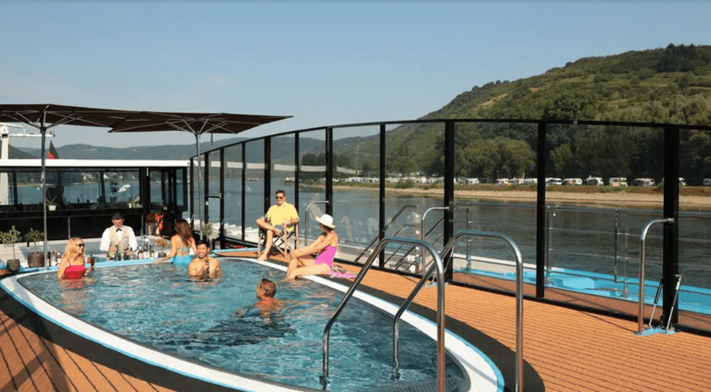 The pool on AmaWaterways' AmaPrima 