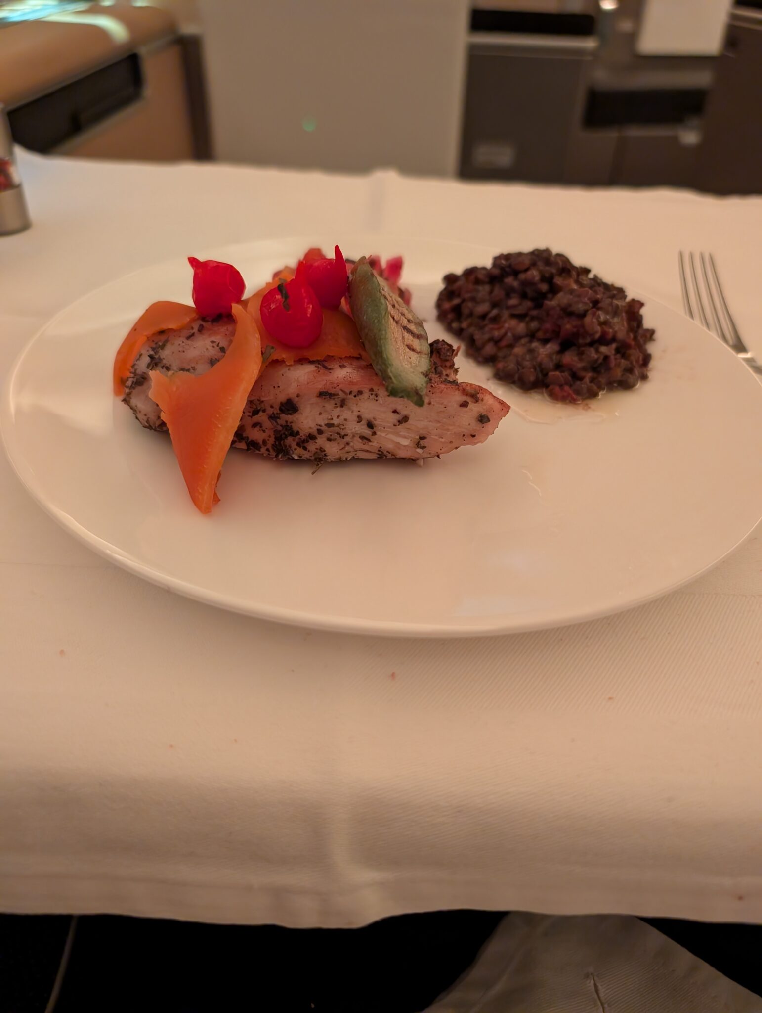 a plate of food on a table